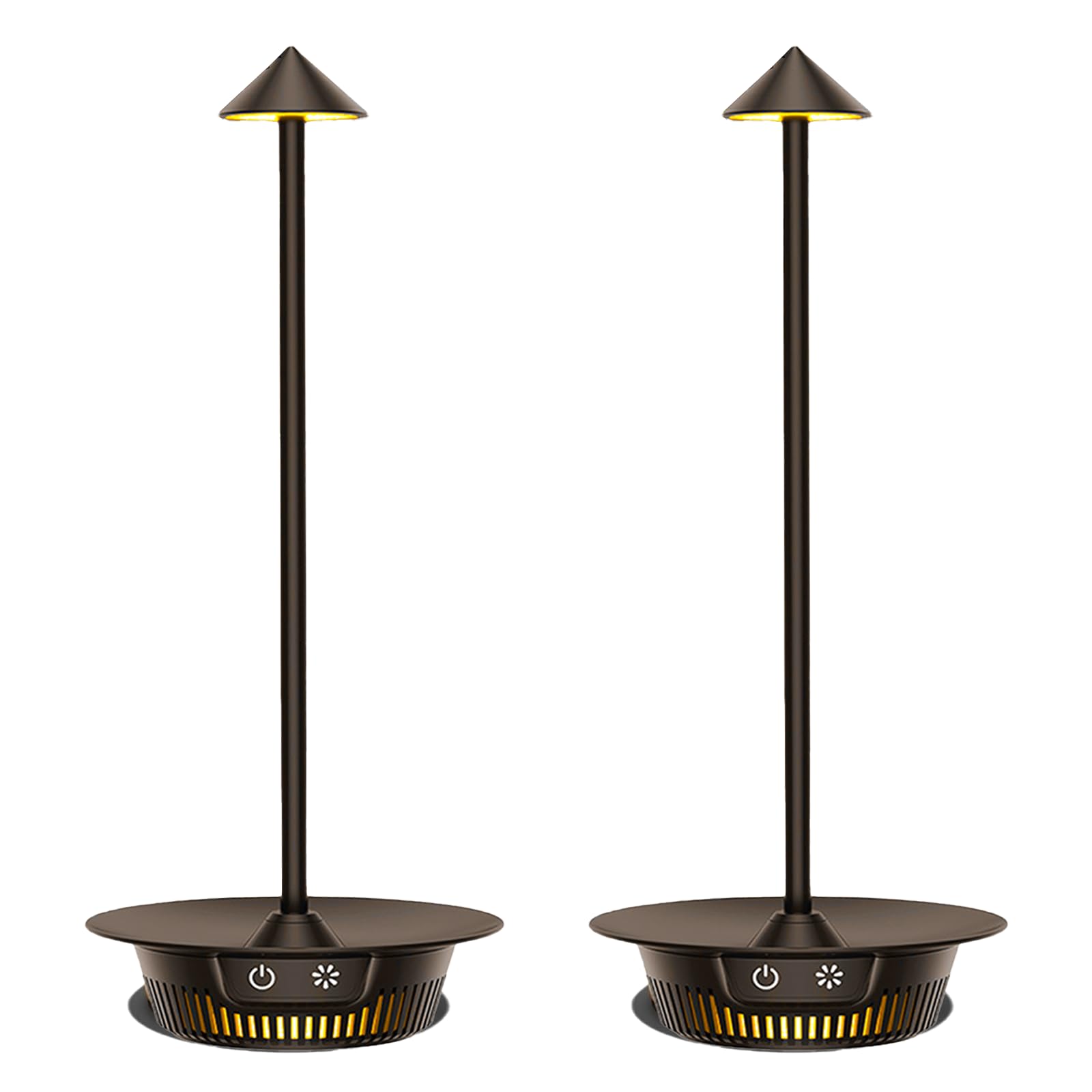 2 Pack Led Cordless Table Lamps Rechargeable,Portable Battery Operated Table Lights Mini,Pro Outdoor Table Lamp for Home Bar/Restaurants/Dining Dinner Room/Outside Patio Tabletop Lighting