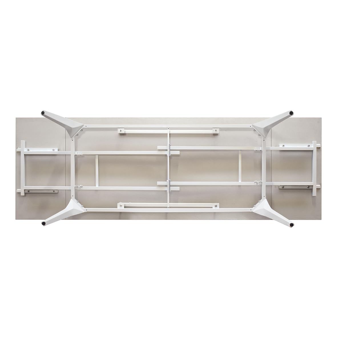 PAZZO DESIGN Tavolo da Pranzo Diletta Rettangolare Allungabile con Piano in Ceramica Effetto Marmo Bianco, Base in Metallo Bianco, 140 x 80 x 77.5 - id_2357