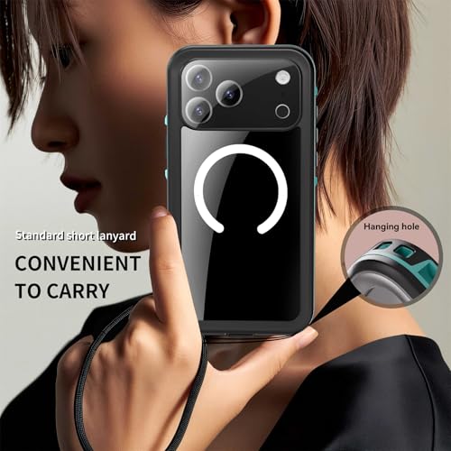 Coque étanche iPhone 17 Pro Max MagSafe évite l'infiltration d'eau bleu