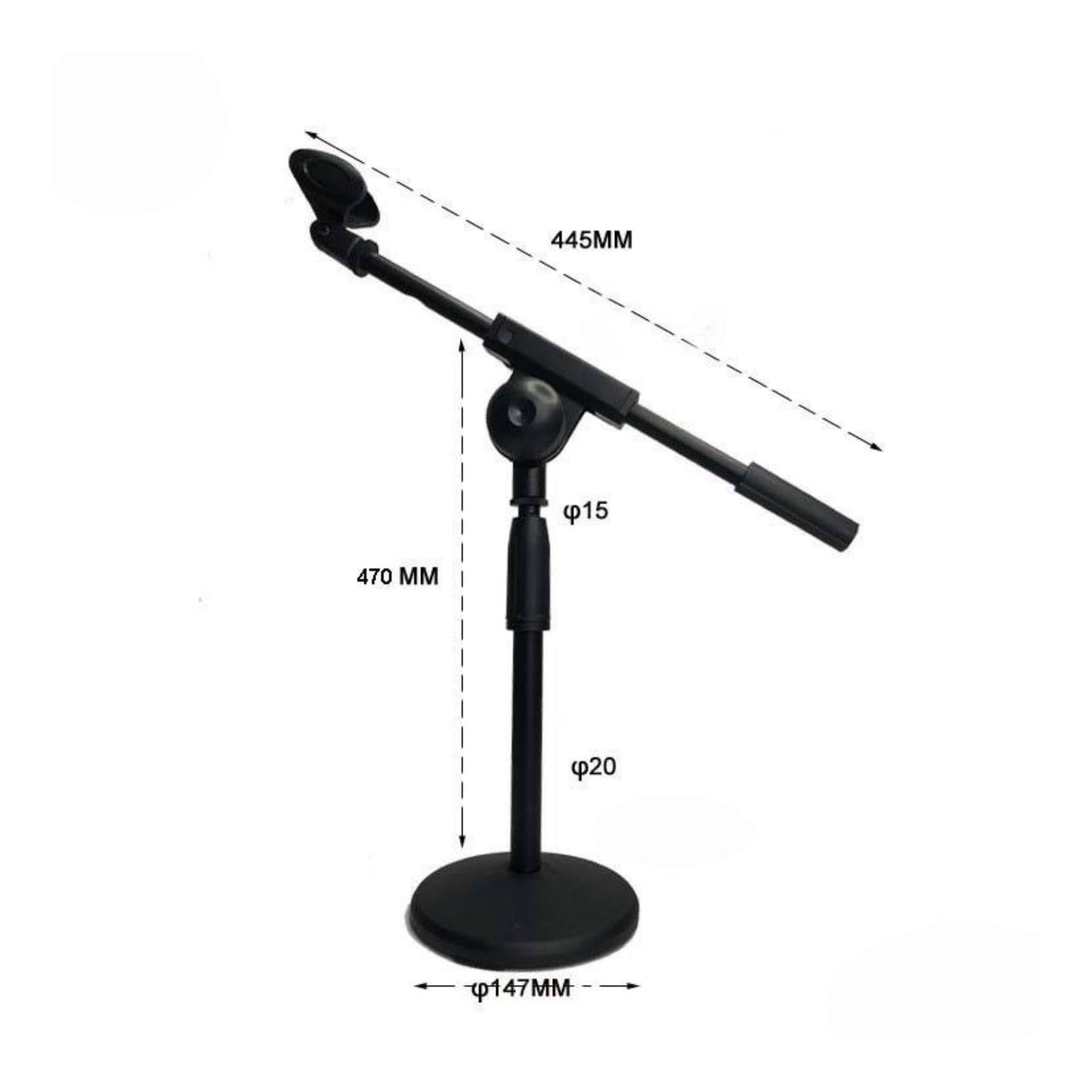 Asta Microfono Base Pesante Stabile Supporto Microfono con Base Pesante Compatibilità Universale Attrezzatura Audio per Palco