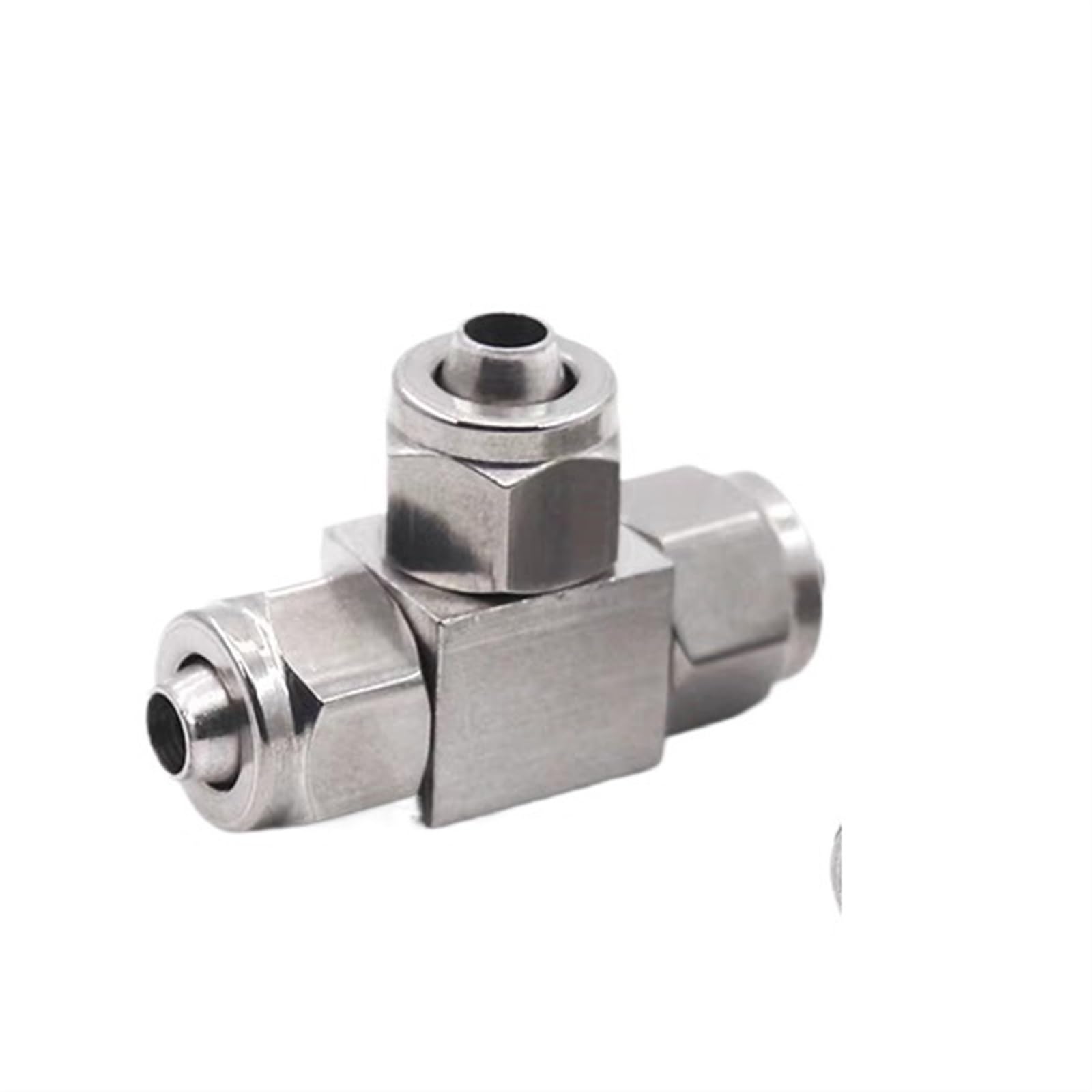 3 Way Hose Connectors Tee 3 Ways Tube Air Pneumatic Quick Coupler Fast Twist Hose Joint Fitting Stainless Connector(10x6.5mm)