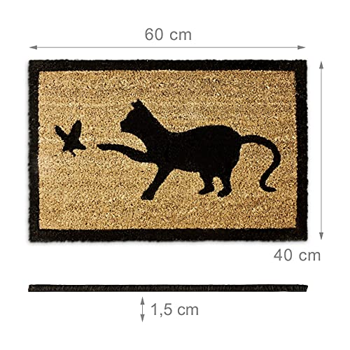 Tapis de sol antidérapant en coco grattant pour essuyer la saleté de la porte