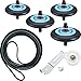 Dryer Repair Kit Compatible with Samsung Includes DC97-16782A Drum Roller, 6602-001655 Tension Belt and DC93-00634A Idler Pulley Replace AP5325135, AP4373659, AP6038887, PS4221885, PS4133825 (Style 1)