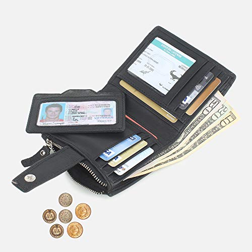 Genuine Leather Wallet for Women - Removable ID Case - Zipper Coin Pocket - RFID2