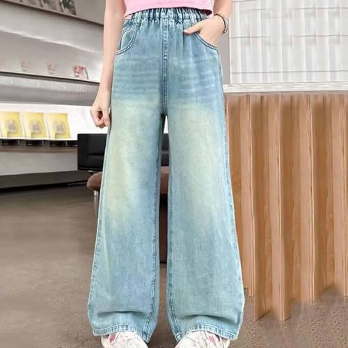 Tween Girls Flare Jeans High Waisted Stretchy Vintage Kids Bell Bottom Denim Pants Streetwear Trousers with Pockets2