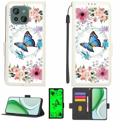 Kinetijy Case Compatible for Walton Nexg N6 Lite Phone Case Flip Cover [with Tempered Glass Screen Protector][RFID Blocking][Luminous Effect] LPT-LHD