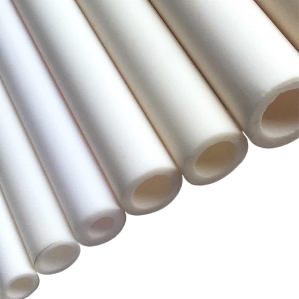 4 tubos cerámicos de alúmina de 100 mm: tubos huecos de combustión resistentes a altas temperaturas for aplicaciones eléctricas.(5x8x100mm)
