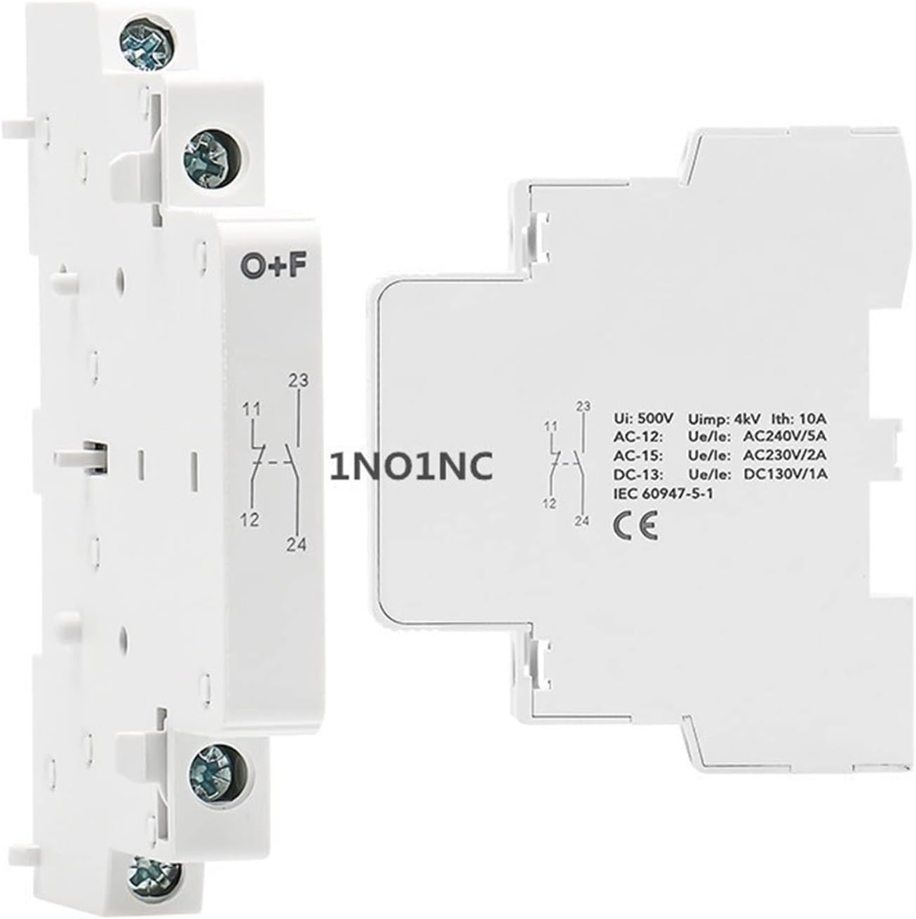 家庭用ACコンタクタ用O+F補助コンタクタ2NOまたは1NO1NCまたは2NC 1個(1NO1NC)