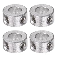 QUARKZMAN 4Stk Stellringe 6mm Bohrung 12mm AD 6mm Breite Wellensicherungsring Tiefenanschlagringe für Rad Schubkarre Axle Getriebe Montagen CNC Maschine Werkzeuge Industrie Eloxierung