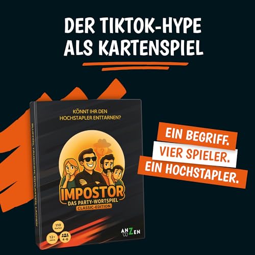 IMPOSTOR - Das Party-Wortspiel - Classic-Edition | Imposter Kartenspiel | Könnt ihr den Hochstapler enttarnen? | Partyspiel-e | Gesellschaftsspiel-e für die Familie, Freunde & Erwachsene | Geschenk-e – Bild 8