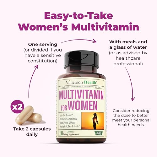 Vimerson Health MULTIVITAMINS FOR WOMEN 60 CAPS Multivitamin For Women - Complete Womens Multivitamin & Multimineral With Vitamin A, C, D, E, B12, Zinc & More Vitamins For Women - Womens Vitamins For Energy, Focus, And Womens Health. 60 Capsules thumb #7