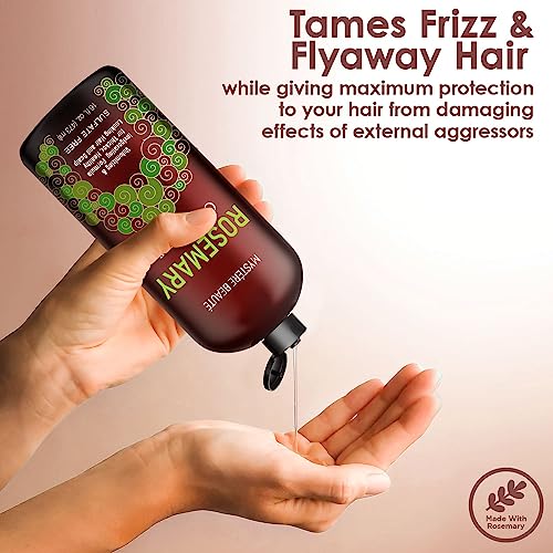 Mystere Beaute Rosemary Conditioner - Volumizing Hair Conditioner Promotes Hair Growth & Scalp Health - For Thicker Healthier Hair & Scalp - Sulfate & Paraben Free, For Men Women - 16 Fl Oz #TOP2