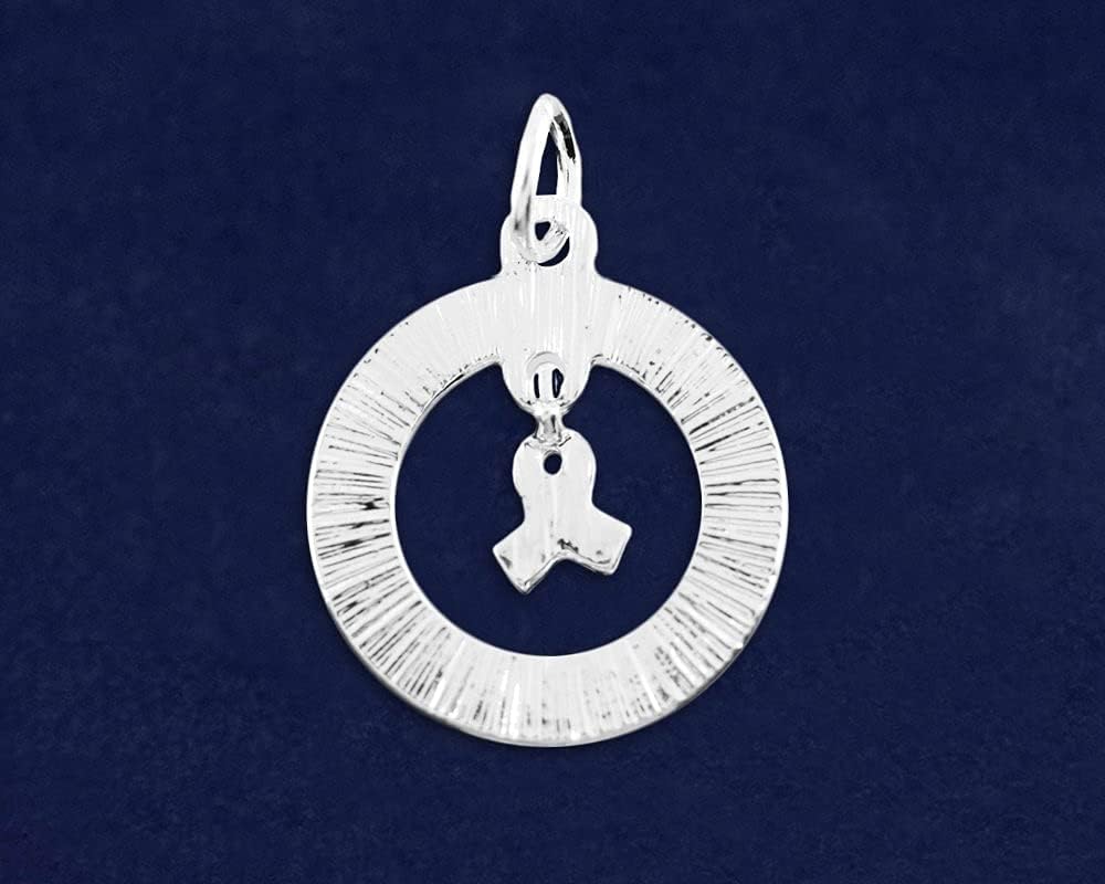 Dark Blue Ribbon Colon Cancer Charms – Dark Blue Ribbon Charms for Colon Cancer Awareness, Jewelry Making, Bracelets, Necklaces, DIY Projects & More!