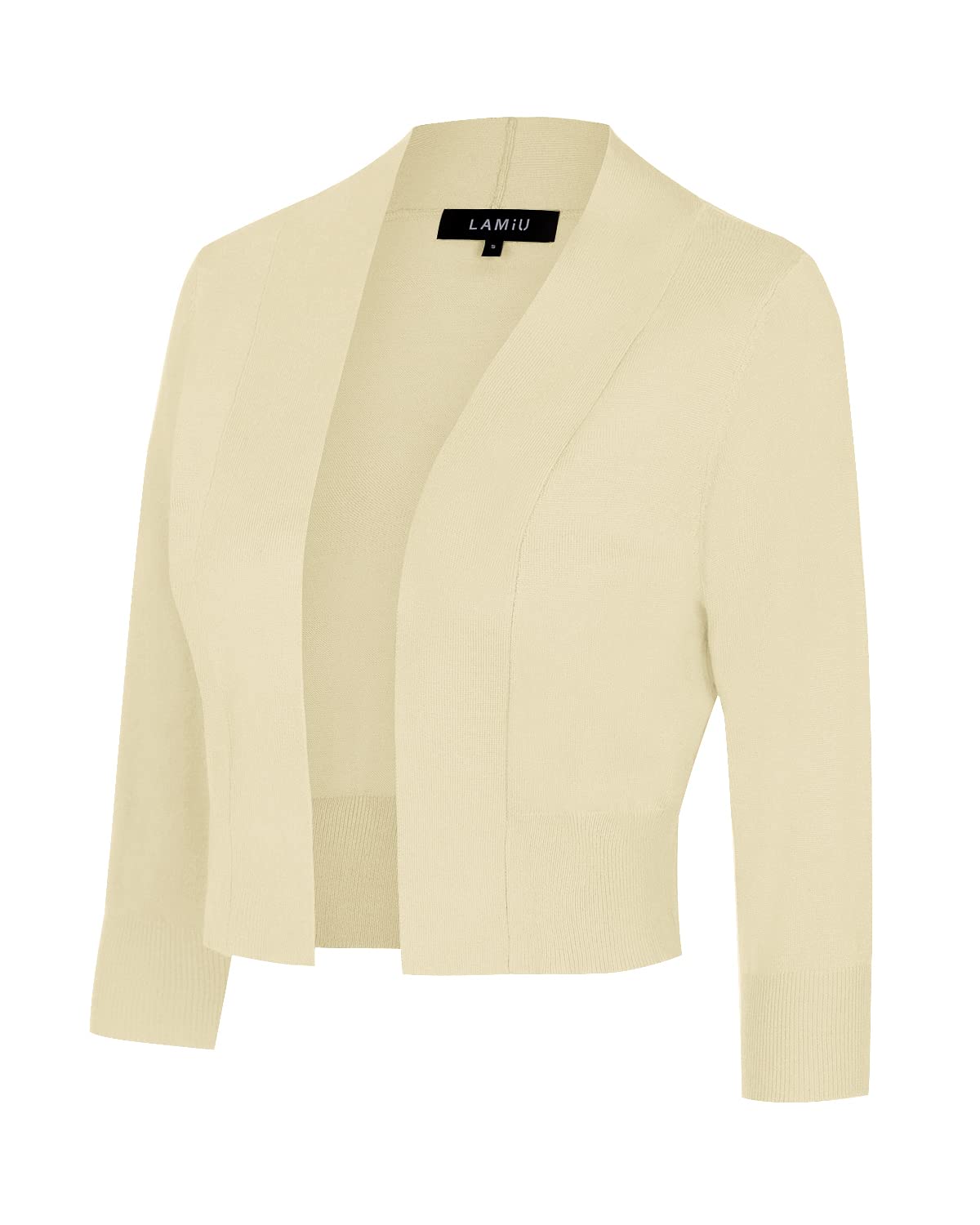 MINTLIMIT Women Shrug Bolero Open Front 3/4 Sleeve Cropped Cardigan Sweater