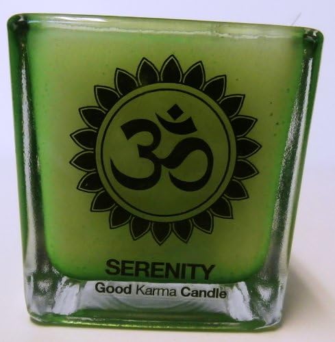 Zensual Good Karma Square Votive Candle, Namaste Collection, Choice of Color (Green)
