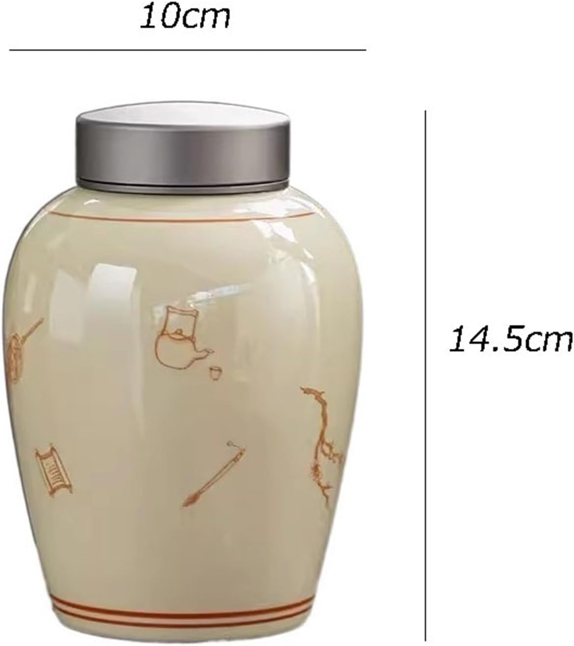 Tea Canister Metal Lid Tea Canister Large Capacity Vintage Tea Warehouse Kitchen Multifunctional Tea Box Storage Canisters Tea Tin