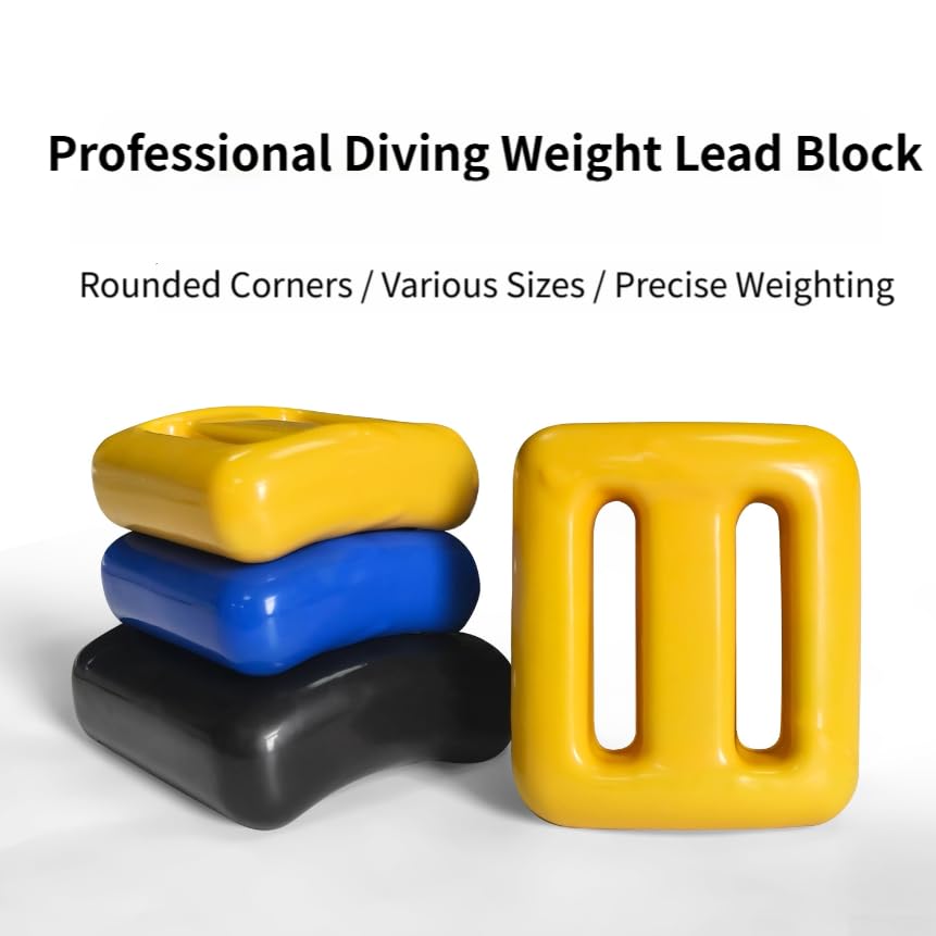 Bloque de peso para buceo ergonómico con revestimiento elástico protector 7