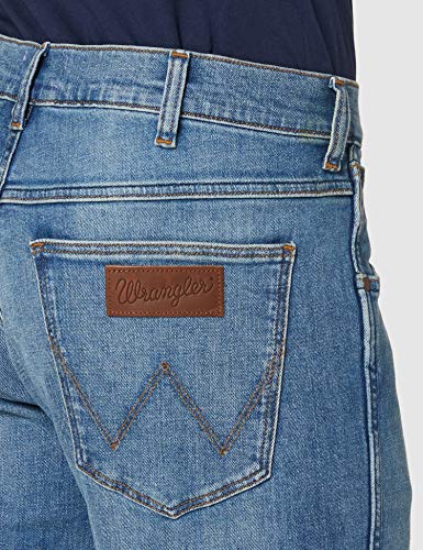 Wrangler Greensboro Jeans Straight High, Blue Fever, 30W/34L para Hombre