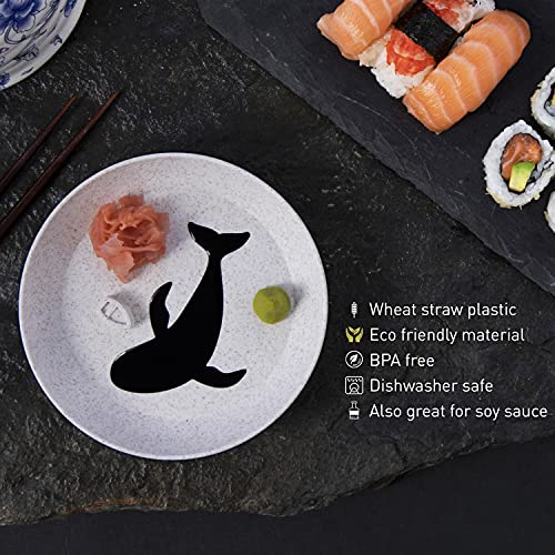 Peleg Design Dip Sea Whale Dipping Dish Balsamic And Olive Oil Soy Sauce Plate Round Dipping Sauce Bowl Dipping Dish Plate (Wheat) #TOP3