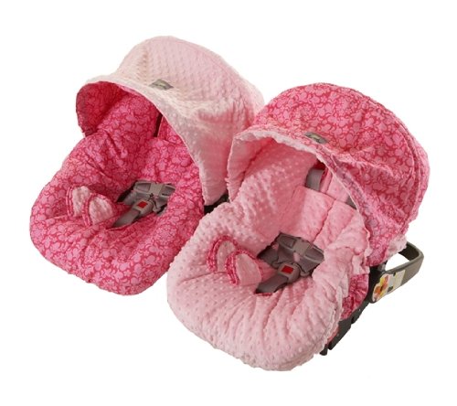 Baby Car Seat Cover - Spots on Spots Pink main image 1