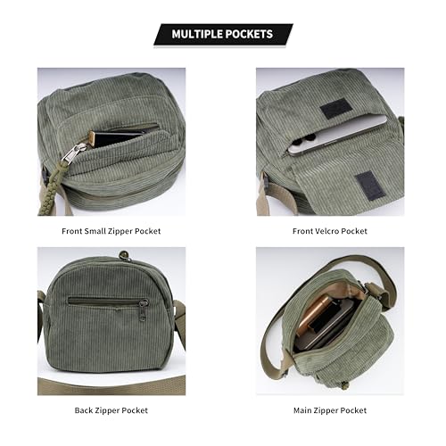 Small Cute Corduroy Crossbody Bag Mini Shoulder Bag Handbags Purse with Zipper Pocket4