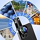 6 in 1 Handy Objektiv Kit, 205° Fisheye Lens, 140° 0.4X Weitwinkel, 25X Makroobjektiv, ND32/CPL Filter Lens, Sternfilter, Universal Clip-On Adapter für i-Phone Sam-Sung und die meisten Smartphones