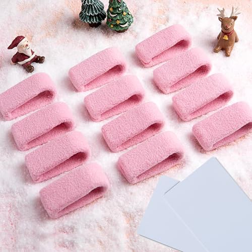 LadjproR 12 clip per piumone con schede di installazione, clip in filo a molla antiscivolo per mantenere il piumino in posizione (rosa)