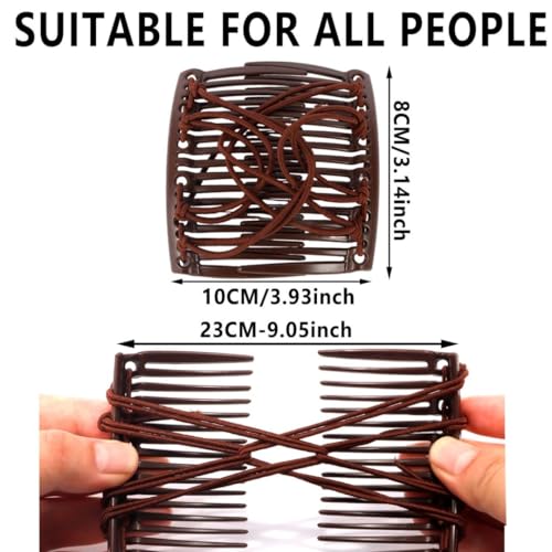 Peines elásticos dobles set 6 unidades para cabello grueso miniatura 2