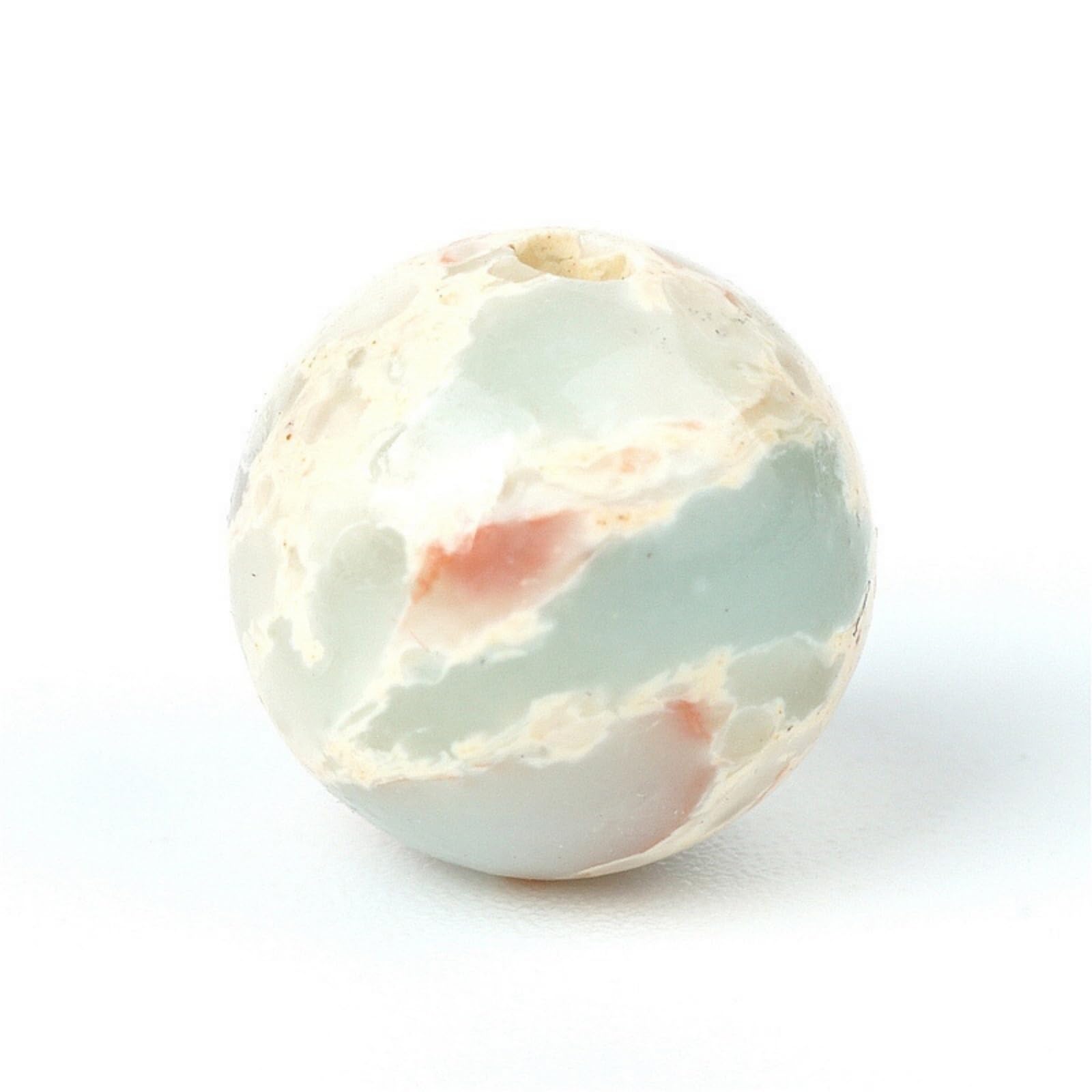 100Pcs Natural Stone Beads 10mm Azure Imperial Jasper Round Loose Gemstone Energy Healing Beads Hole Size 1mm DIY Smooth Beads for Bracelet Necklace Earrings Jewelry Making — image 1