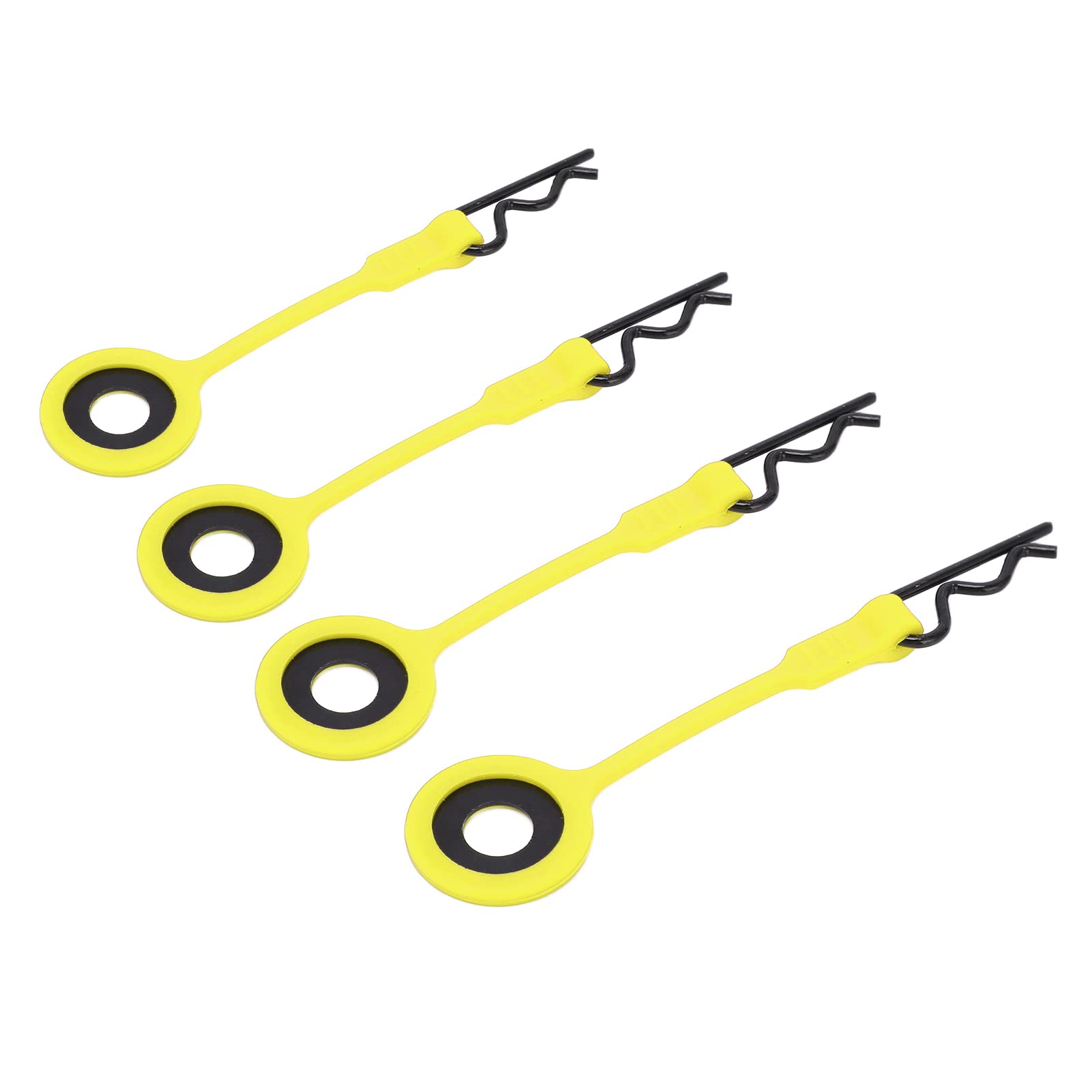 Oumefar 4pcs RC Car Body Shell Clip Pin, Universal RC Body Clips Car Shell Body Fixed Clips Retainer Silicone Metal 1/10 RC Car Spare Parts Truck Replacement for Beginners Kids