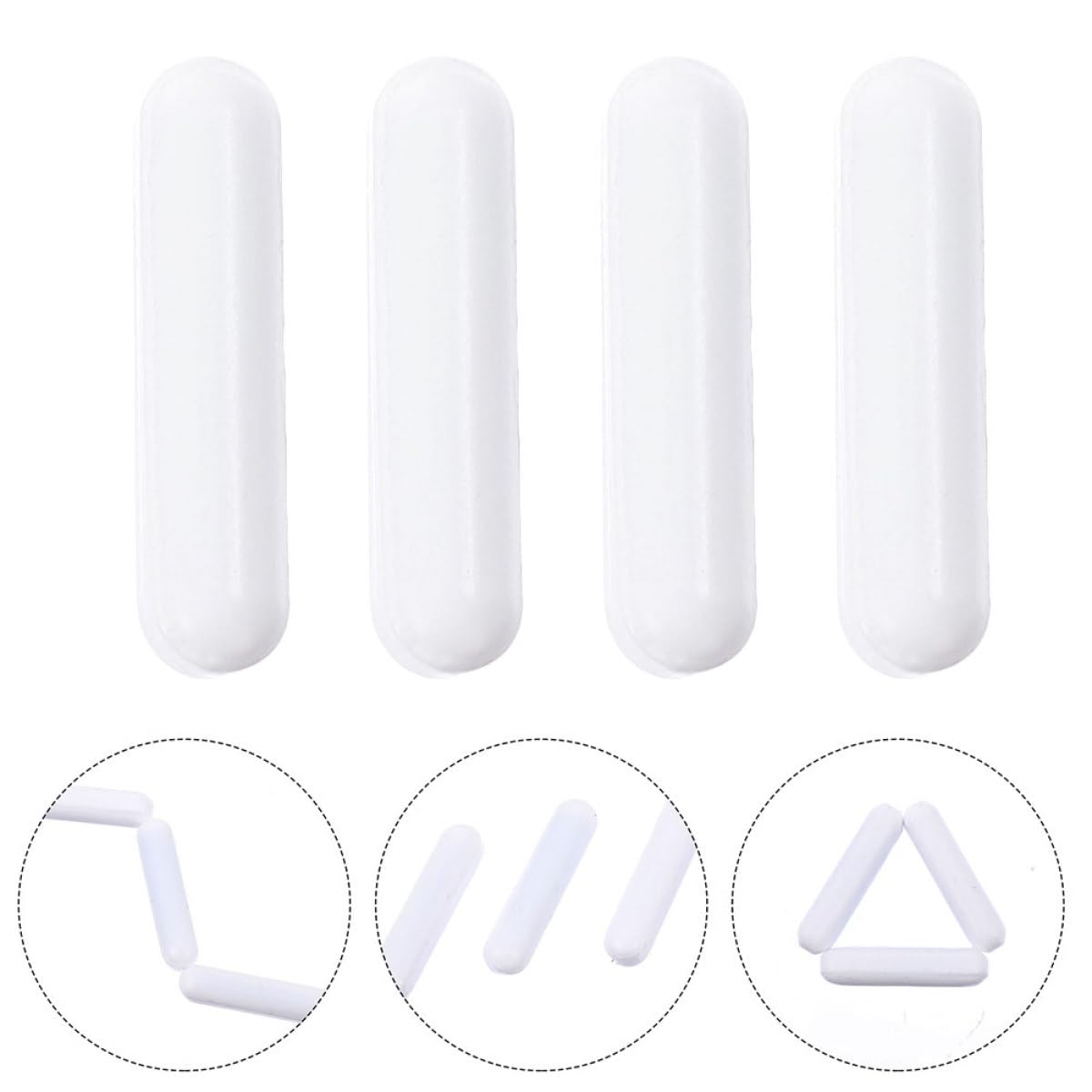 UKCOCO 16 Piezas Varillas Agitadoras Magnéticas de Ptfe 8x35mm para Laboratorio Agitación Magnética Resistente a Altas Temperaturas para Experimentos Científicos