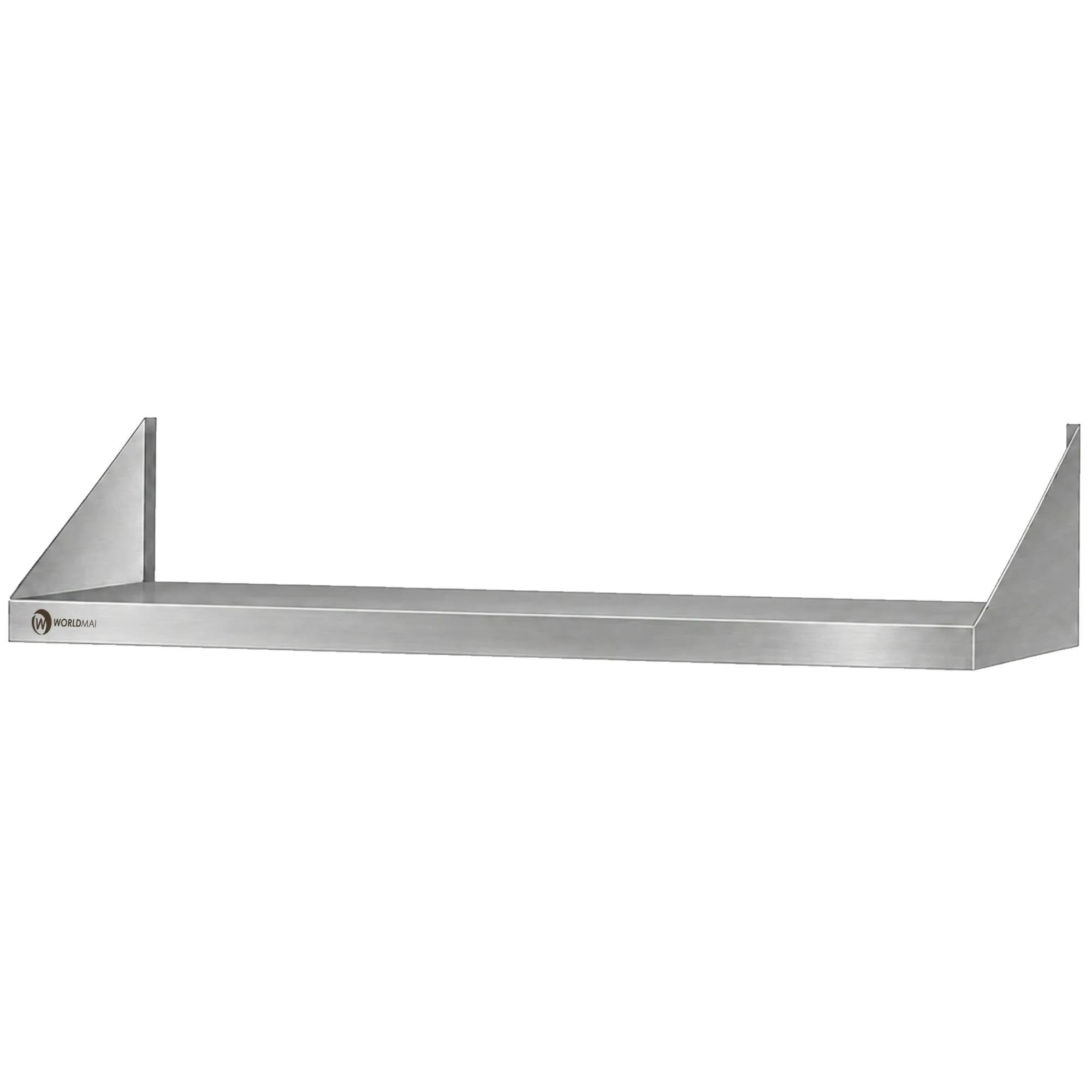 Estantería de Pared Industrial en Acero Inoxidable 140 x 40 cm hostelería. Estante Profesional INOX para Cocina de Bar y Restaurante.