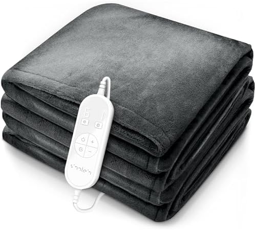 sinnlein® Chauffe-lit Surmatelas Chauffant | 200 x 180 cm | Gris ...