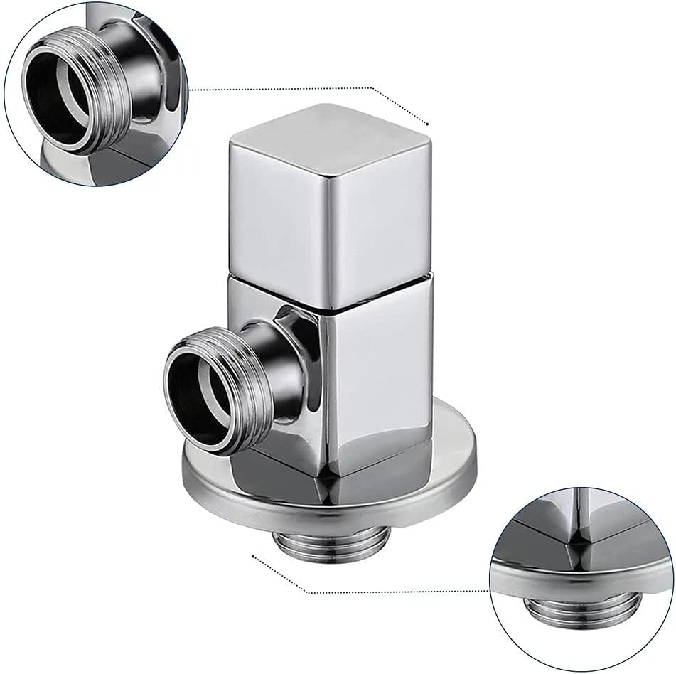 All Copper Hot and Cold Water Triangle Valve Thickened Water Stop Valve for Inlet and Outlet Water Bathroom Water Valve