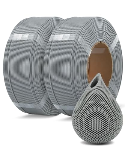 Image of OVERTURE 2 Pack 1kg High Speed Refill PLA Filament, Light Gray*2