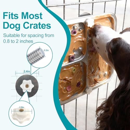 Stainless Steel Lick Mat for Dogs & Cats, Dog Lick Mat with Suction Cups & Crate Mount, Chew-Proof Slow Feeder with 3 Textured Zones for Calm Feeding & Anxiety Relief [1Pack] by kactoily - Image 2