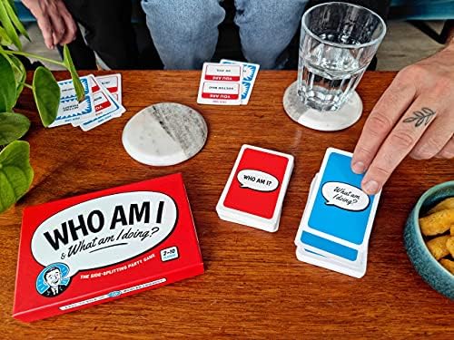 Who Am I & What Am I Doing? - Funny Party Game for 2-10 Players; Adults, Couples & Family - Pop Culture Charades for Christmas Day Board Games or Stocking Filler (14+)