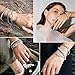17IF 4 Pcs Dainty Silver Bracelets Set for Women 14K Plated Link Cubic Zirconia Paperclip Stack Layering Chain Adjustable Trendy Hand Jewelry (Silver)