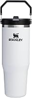 Vista 40 de Stanley IceFlow - Vaso con pajilla abatible con asa, de 20 onzas, tapa giratoria y popote abatible, botella de agua resistente a fugas, acero