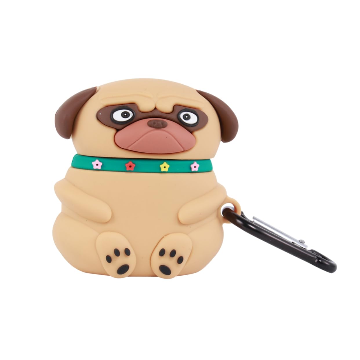 Uonlytech 3piezas Funda De Silicona para Auriculares Diseño De Perro Pei Resistente y Arañazos con Gancho para Fácil Transporte