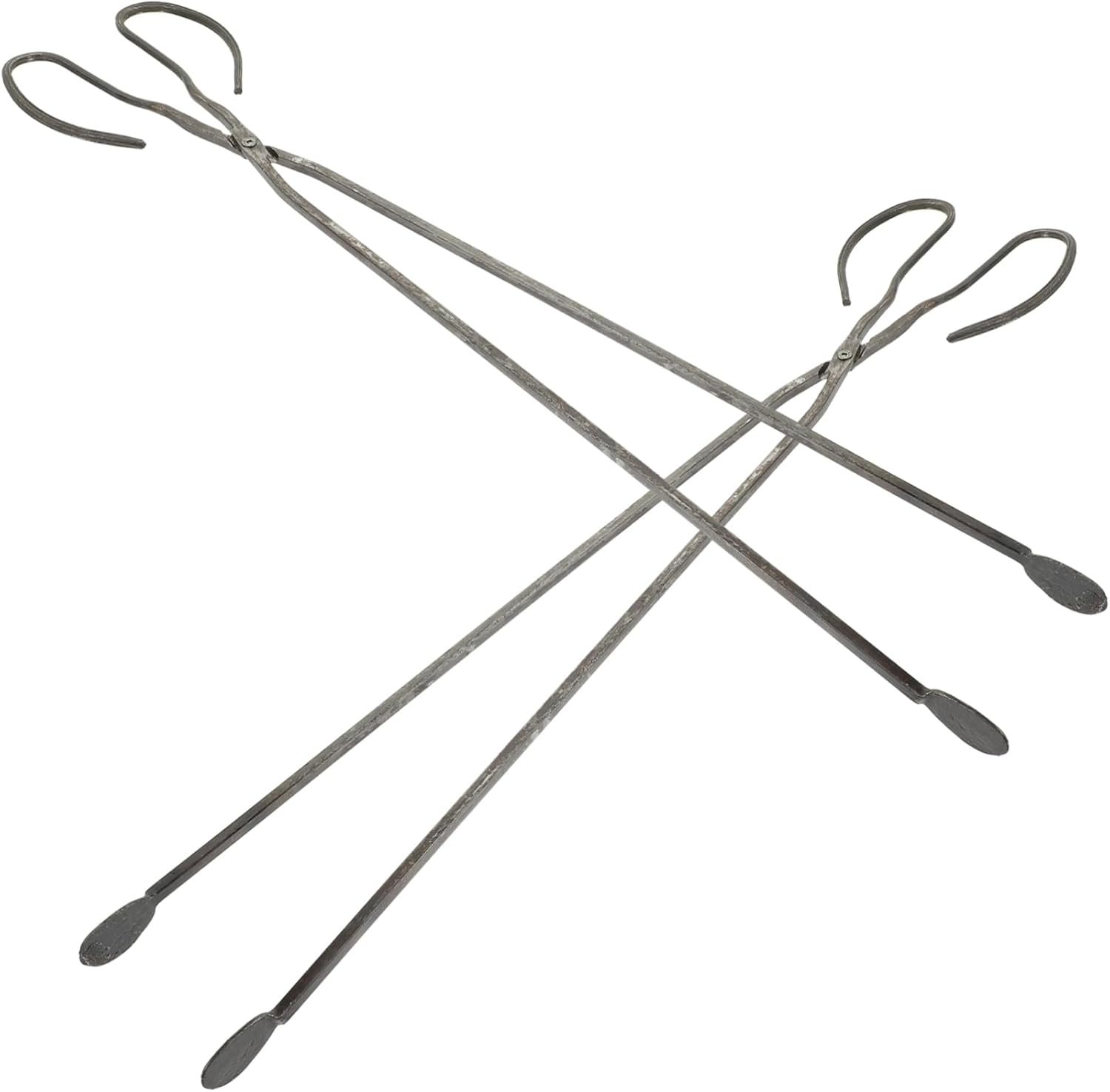 2Pcs Picking Clips Metal Garbage Tongs for Bbq Fireplace Use Long Handle Design Sturdy Construction for Outdoor Fire Pit and Grilling