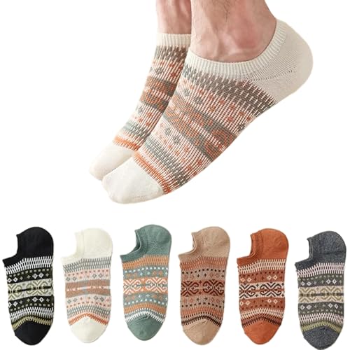 Womens Cute No Show Socks 4/5/6/7/8 Pairs - Aesthetic Non Slip Invisible Low Cut for Flats Loafers Breathable Soft