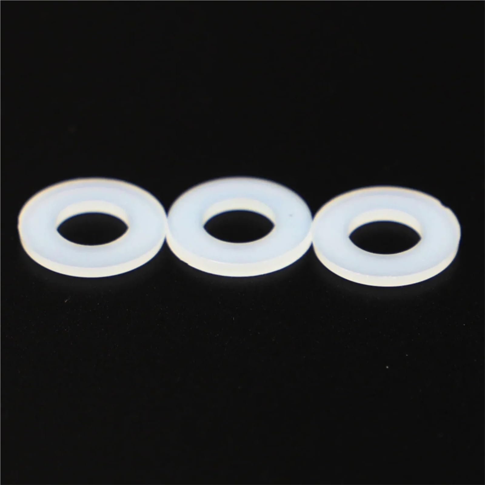 arandelas de seguridad dentadas, Arandela plana de nailon de plástico blanco M2-M12, espaciador plano, anillo de junta aislante(WHITE,50pcs M10x20x1mm)