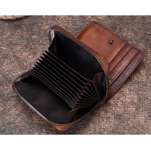 Retro Small Card Cases Women's Money Clips Wallets Genuine Leather Purses Handbags Money Organisers (G)3