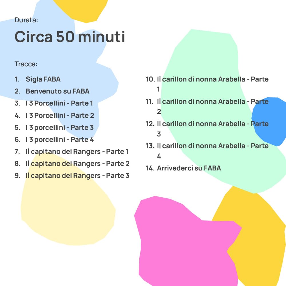 FABA Personaggio Sonoro – I 3 porcellini - storie sonore - Giocattolo, Contenuti Educativi, Versione Italiana, Bambini 4+ anni