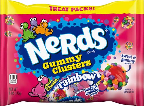 Image of Nerds Gummy Clusters Candy, Halloween Trick or Treat Packs, 6oz Bag