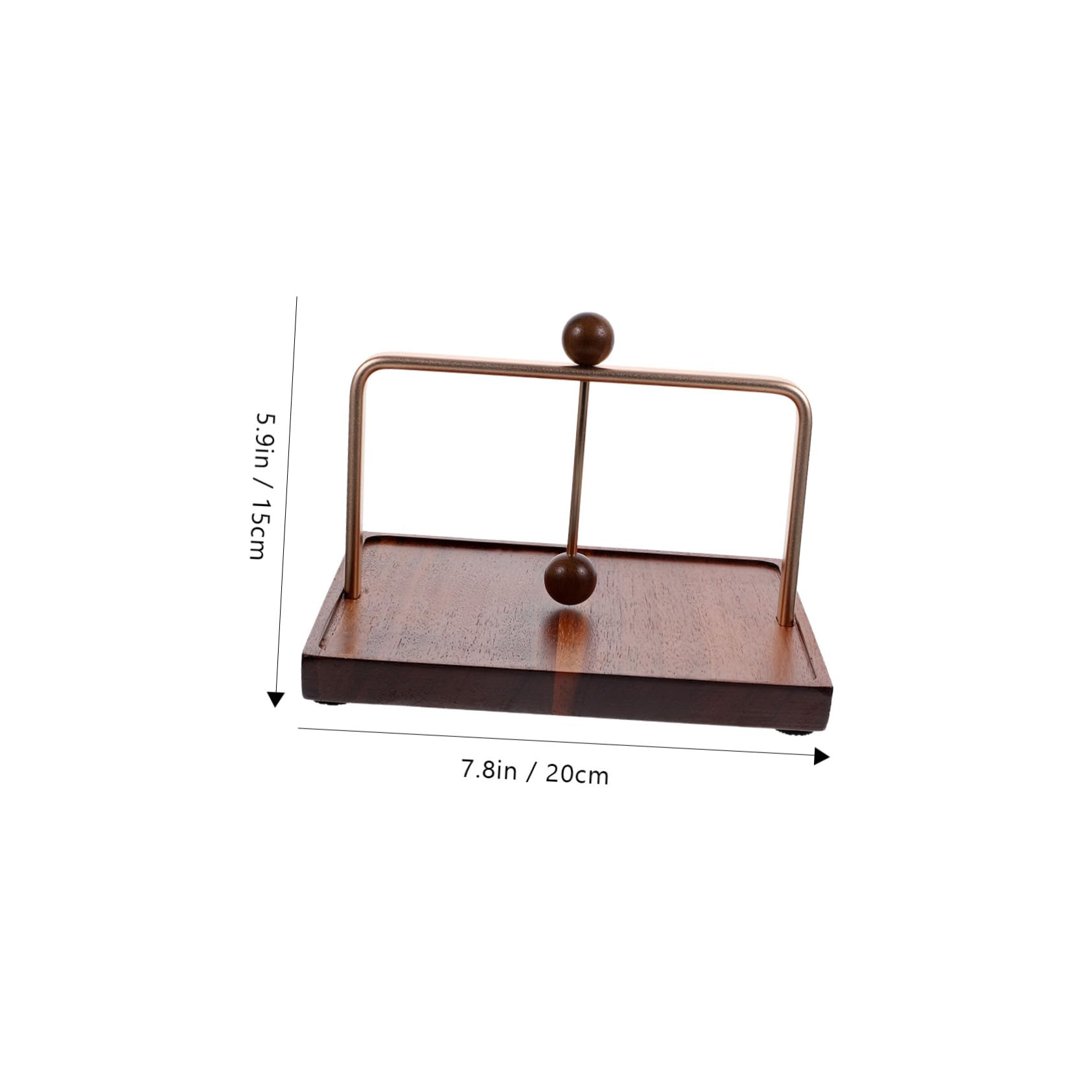 Gatuida Servilletero De Madera y Metal Portátil De Tamaño Pequeño Diseño Vintage y Lisos Para Cocina y Mesa, Dispensador Práctico Independiente Para Hogar, Restaurante y Cafetería