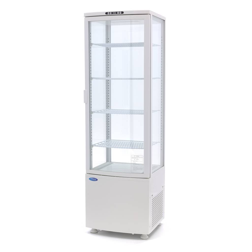 Maxima Gourmet Fridge Display Cabinet 235 L 52 cm White
