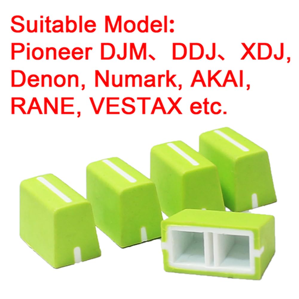 5 Universal Fader Caps Für DJ-Controller – Rot, Aus Hartgummi, Passend Für Pioneer, Denon, Numark, Etc.