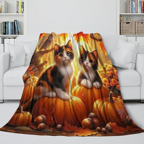 Couverture chat mignon en microfibre imprimée 3D 127x152 cm - 5
